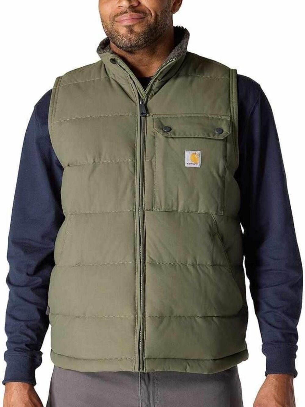 Carhartt Men's Montana Loose Fit Insulated Vest Dusty Olive OV5475